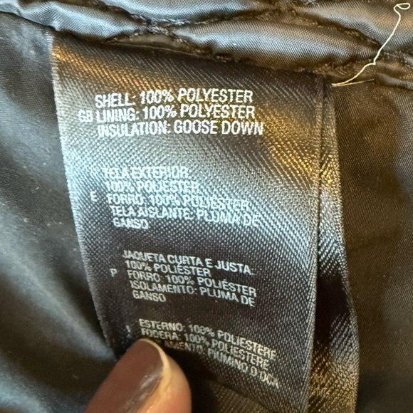 The North Face 550 Women Size L Black Sheen Puffer Goose Down Insulated Jacket - Picture 13 of 16